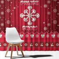 Poland Christmas Window Curtain Pierogi Polish Snow - Wonder Print Shop