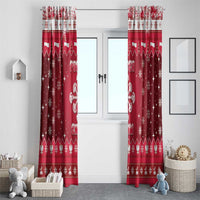 Poland Christmas Window Curtain Pierogi Polish Snow - Wonder Print Shop