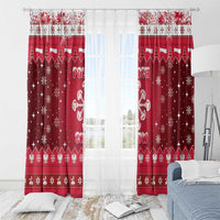 Poland Christmas Window Curtain Pierogi Polish Snow - Wonder Print Shop