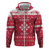 Poland Christmas Zip Hoodie Pierogi Polish Snow - Wonder Print Shop