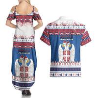 Serbia Christmas Couples Matching Summer Maxi Dress and Hawaiian Shirt I Am The Serbian Elf - Wonder Print Shop