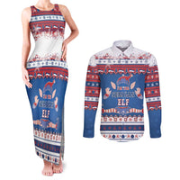 Serbia Christmas Couples Matching Tank Maxi Dress and Long Sleeve Button Shirt I Am The Serbian Elf - Wonder Print Shop