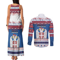 Serbia Christmas Couples Matching Tank Maxi Dress and Long Sleeve Button Shirt I Am The Serbian Elf - Wonder Print Shop
