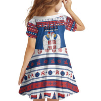 Serbia Christmas Family Matching Off The Shoulder Long Sleeve Dress and Hawaiian Shirt I Am The Serbian Elf - Wonder Print Shop
