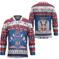 Serbia Christmas Hockey Jersey I Am The Serbian Elf - Wonder Print Shop