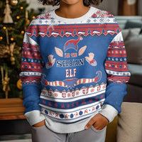 Serbia Christmas Kid Ugly Christmas Sweater I Am The Serbian Elf - Wonder Print Shop