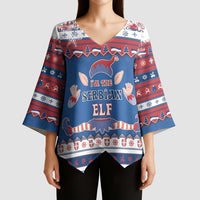 Serbia Christmas Kimono Sleeve Blouse I Am The Serbian Elf - Wonder Print Shop