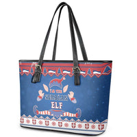 Serbia Christmas Leather Tote Bag I Am The Serbian Elf - Wonder Print Shop
