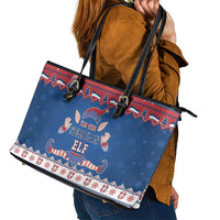 Serbia Christmas Leather Tote Bag I Am The Serbian Elf - Wonder Print Shop