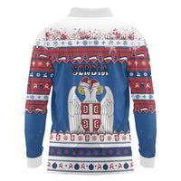 Serbia Christmas Long Sleeve Polo Shirt I Am The Serbian Elf - Wonder Print Shop