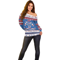 Serbia Christmas Off Shoulder Sweater I Am The Serbian Elf - Wonder Print Shop
