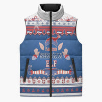 Serbia Christmas Sleeveless Puffer Jacket I Am The Serbian Elf - Wonder Print Shop