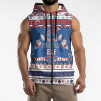 Serbia Christmas Sleeveless Zip Hoodie I Am The Serbian Elf - Wonder Print Shop