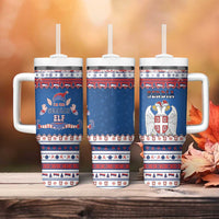 Serbia Christmas Tumbler With Handle I Am The Serbian Elf - Wonder Print Shop