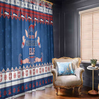 Serbia Christmas Window Curtain I Am The Serbian Elf - Wonder Print Shop