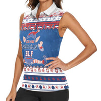 Serbia Christmas Women Sleeveless Polo Shirt I Am The Serbian Elf - Wonder Print Shop