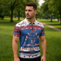 Serbia Christmas Zipper Polo Shirt I Am The Serbian Elf - Wonder Print Shop