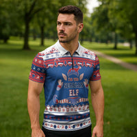 Serbia Christmas Zipper Polo Shirt I Am The Serbian Elf - Wonder Print Shop