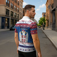 Serbia Christmas Zipper Polo Shirt I Am The Serbian Elf - Wonder Print Shop