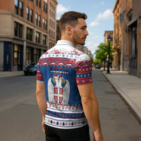 Serbia Christmas Zipper Polo Shirt I Am The Serbian Elf - Wonder Print Shop