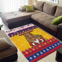 Romania Christmas Area Rug Romanian Masked Santa - Wonder Print Shop