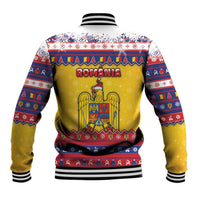 Romania Christmas Baseball Jacket Romanian Masked Santa - Wonder Print Shop