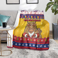 Romania Christmas Blanket Romanian Masked Santa - Wonder Print Shop
