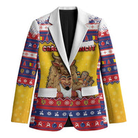 Romania Christmas Blazer Romanian Masked Santa - Wonder Print Shop