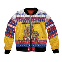 Romania Christmas Bomber Jacket Romanian Masked Santa - Wonder Print Shop