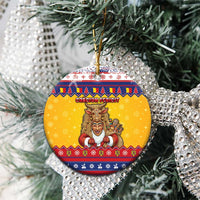Romania Christmas Ceramic Ornament Romanian Masked Santa - Wonder Print Shop