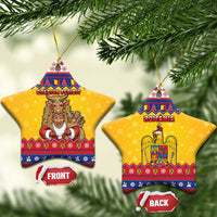 Romania Christmas Ceramic Ornament Romanian Masked Santa - Wonder Print Shop