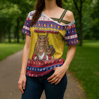 Romania Christmas Cross Shoulder Shirt Romanian Masked Santa - Wonder Print Shop