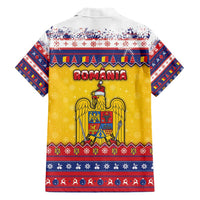 Romania Christmas Family Matching Short Sleeve Bodycon Dress and Hawaiian Shirt Romanian Masked Santa - Wonder Print Shop