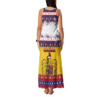 Romania Christmas Family Matching Tank Maxi Dress and Hawaiian Shirt Romanian Masked Santa - Wonder Print Shop