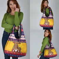 Romania Christmas Grocery Bag Romanian Masked Santa - Wonder Print Shop