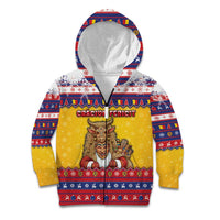 Romania Christmas Kid Hoodie Romanian Masked Santa - Wonder Print Shop