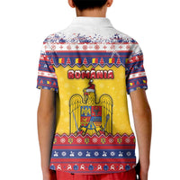Romania Christmas Kid Polo Shirt Romanian Masked Santa - Wonder Print Shop