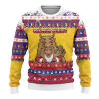 Romania Christmas Ugly Christmas Sweater Romanian Masked Santa - Wonder Print Shop
