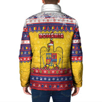 Romania Christmas Padded Jacket Romanian Masked Santa - Wonder Print Shop