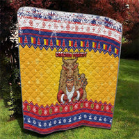 Romania Christmas Quilt Romanian Masked Santa - Wonder Print Shop