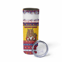 Romania Christmas Skinny Tumbler Romanian Masked Santa - Wonder Print Shop