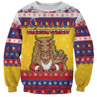 Romania Christmas Sweatshirt Romanian Masked Santa - Wonder Print Shop