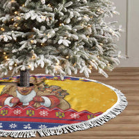 Romania Christmas Tree Skirt Romanian Masked Santa - Wonder Print Shop
