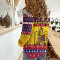 Romania Christmas Women Casual Shirt Romanian Masked Santa - Wonder Print Shop