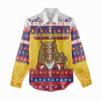 Romania Christmas Women Casual Shirt Romanian Masked Santa - Wonder Print Shop