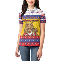 Romania Christmas Women Polo Shirt Romanian Masked Santa - Wonder Print Shop