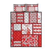 Romania Valentine's Day Quilt Bed Set Martenitsi With Hearts Knitting Effect