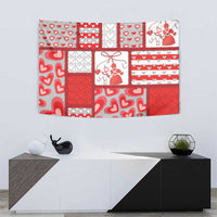 Romania Valentine's Day Tapestry Martenitsi With Hearts Knitting Effect