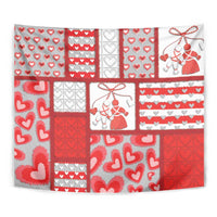 Romania Valentine's Day Tapestry Martenitsi With Hearts Knitting Effect