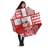 Romania Valentine's Day Umbrella Martenitsi With Hearts Knitting Effect
